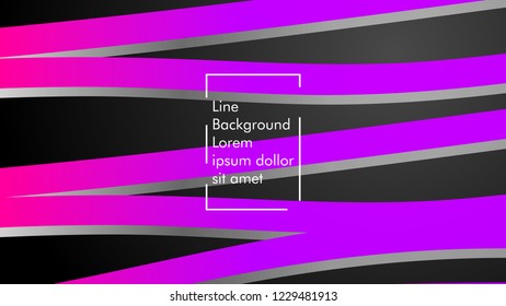 Abstract line wave background, design concept with color gradient pink blue