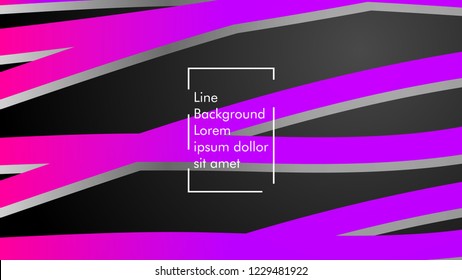 Abstract line wave background, design concept with color gradient pink blue