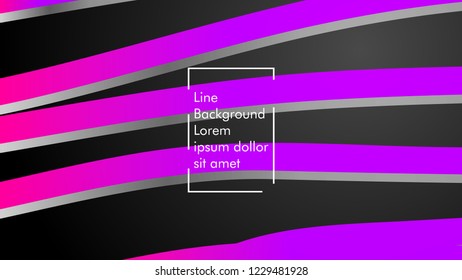 Abstract line wave background, design concept with color gradient pink blue