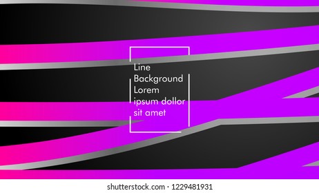 Abstract line wave background, design concept with color gradient pink blue