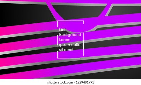 Abstract line wave background, design concept with color gradient pink blue