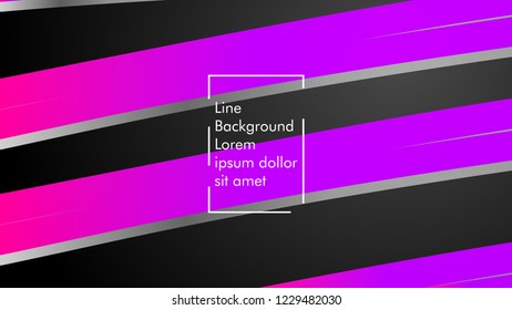 Abstract line wave background, design concept with color gradient pink blue