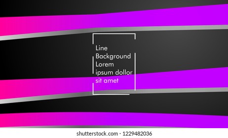 Abstract line wave background, design concept with color gradient pink blue