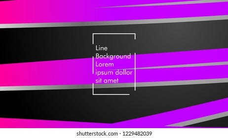 Abstract line wave background, design concept with color gradient pink blue
