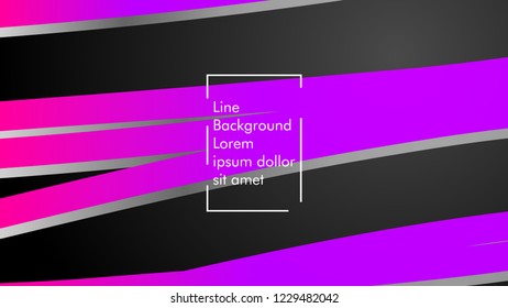 Abstract line wave background, design concept with color gradient pink blue