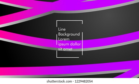 Abstract line wave background, design concept with color gradient pink blue