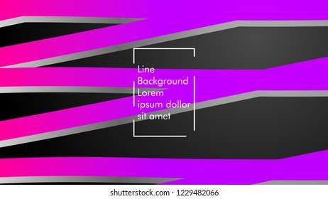 Abstract line wave background, design concept with color gradient pink blue