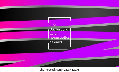 Abstract line wave background, design concept with color gradient pink blue