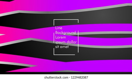 Abstract line wave background, design concept with color gradient pink blue