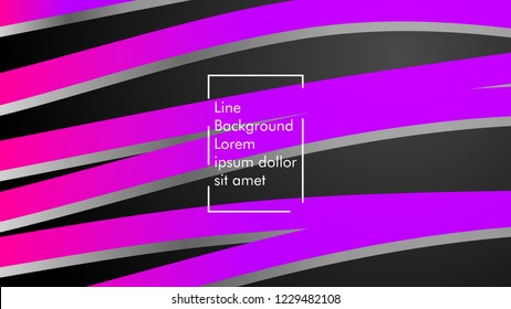Abstract line wave background, design concept with color gradient pink blue