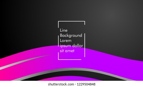 Abstract line wave background, design concept with color  gradient