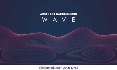 Resumen Vector de diseño de fondo de ondas de línea. Para su pancarta, folleto, folleto, etc