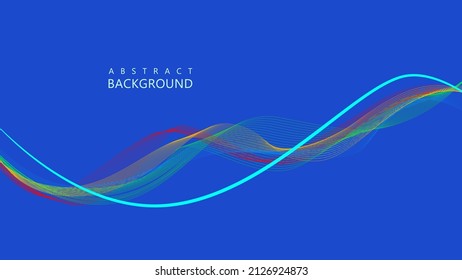 Abstract line wave background design