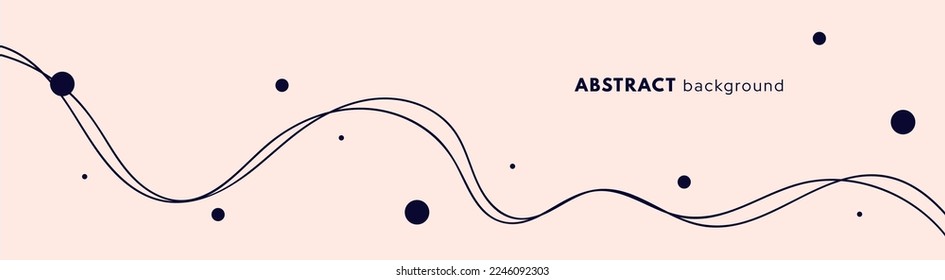 Abstract line wave background. Flow banner with dynamic shapes. Vector illustration design