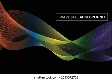 abstract line wave background, simple minimalist, good for web decoration, wallpaper, etc