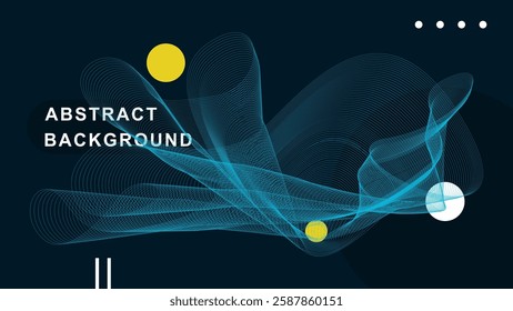 Abstract line wave background. wave technology background.