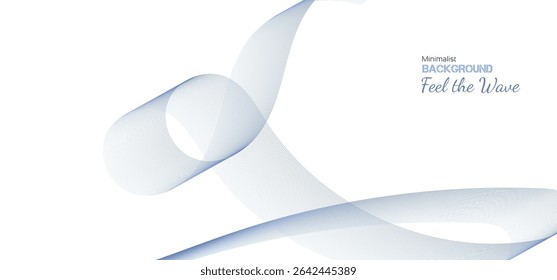 Abstract line wave background. Vector design element for banner, cover and pattern