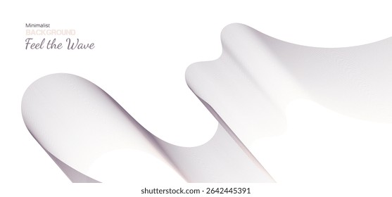 Abstract line wave background. Vector design element for banner, cover and pattern