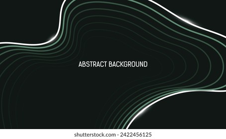 Abstract line wave black background