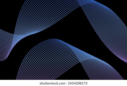 abstract line wave blue background theme. technology, digital, futuristic design