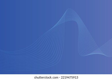 Abstract line wave blue gradient background. Modern colorful wavy line abstract background
