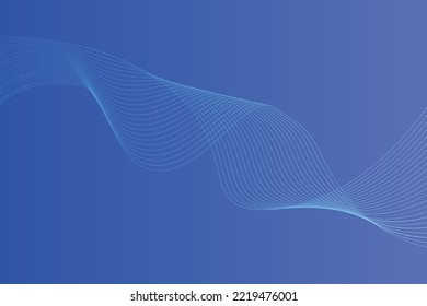 Abstract line wave blue gradient background. Modern colorful wavy line abstract background

