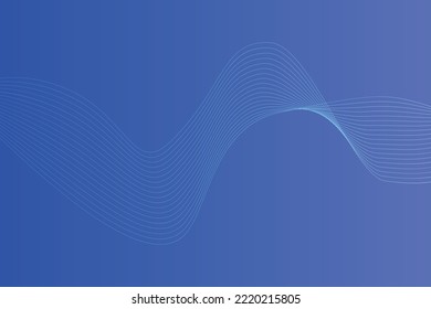 Abstract line wave blue gradient background. Modern colorful wavy line abstract background
