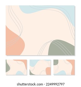 Abstract line wave colored background, soft color gradient. Template for design