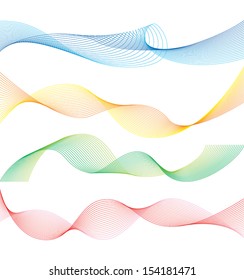 Abstract line wave design element.