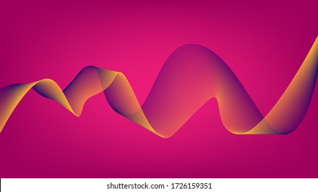 Abstract line wave digital technology background for pattern design.