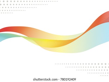 abstract line, wave, element, isolated on white background