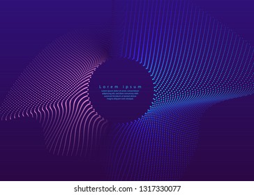 Abstract line wave. Futuristic. Wonderful science or technology background. Modern surface design style. Packaging wrap paper. Banner, greetings card, poster 