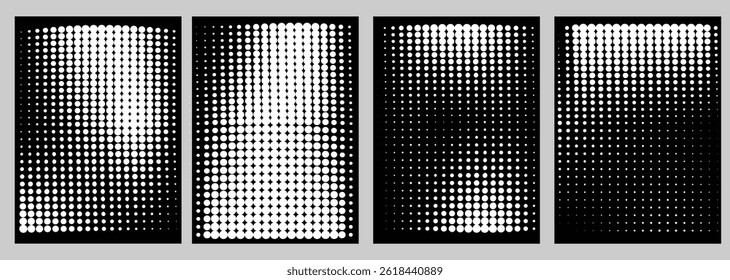 Abstract line wave gradient poster background vector set. Minimalist cover template with vibrant perspective line wave in motion. Ideal design for social media, cover, banner, flyer, sound, ads.