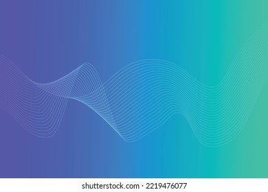 Abstract line wave linear gradient background. Modern colorful wavy line abstract background
