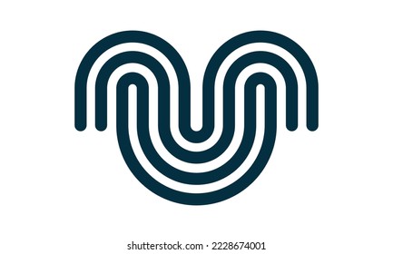 abstract line wave logo icon