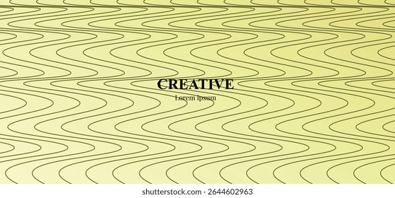 Onda de linha abstrata no fundo do gradiente de pêssego do pôr do sol. Elemento de design para cartaz, folheto e capa