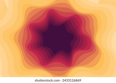 abstract Line wave paper cut modern background. Luxury abstract papercut background with smooth, Dynamic, sound wave, Shiny moving lines.