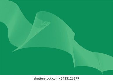 Abstrakte Linie Welle Papier geschnitten modernen Hintergrund. Luxuriöser abstrakter Papierschnitt-Hintergrund mit glatten, dynamischen Klangwellen, glänzenden bewegten Linien.