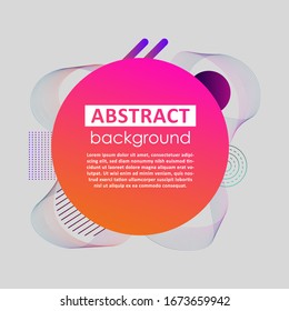 Abstract line wave shapes circles multi color colorful orange pink gradient vector background