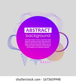 Abstract line wave shapes circles multi color colorful violet pink gradient vector background