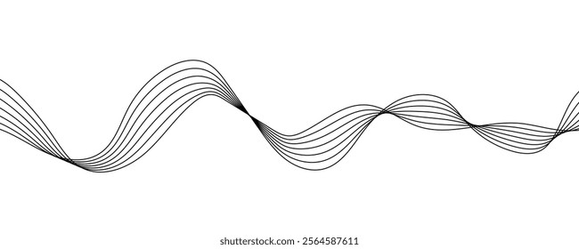 abstract line wave vector background