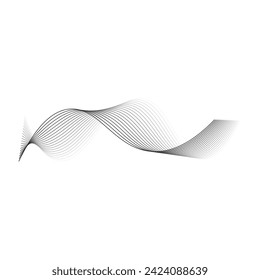 Abstract line waves. vector illustration.