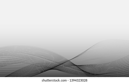 Abstract line wavy on white background illustration vector design. - Vector