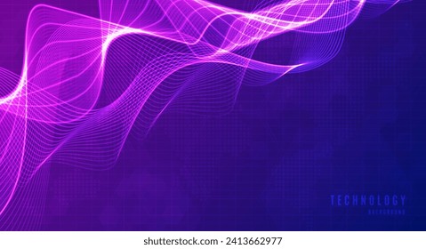 Abstract line wavy stripes for technology or 5G and 6G. wireless data network and connection. high-speed, futuristic. technology light effect, innovation future data, internet network, big data. 