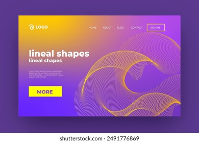 Abstract lineal shapes landing pages  template vector design in eps 10