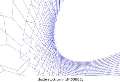 abstract linear 3d architecture design background