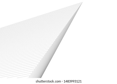 Abstract linear architecture 3d illustration