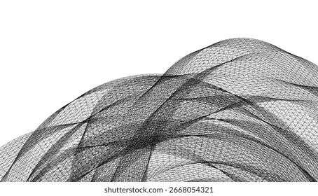 Vetor de arquitetura linear abstrato 3d fundo