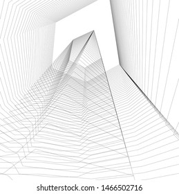 abstract linear architecture, vector background