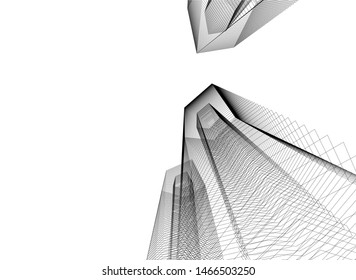 abstract linear architecture, vector background